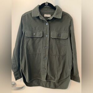 EVERLANE Classic Cotton Flannel Shirt in XS